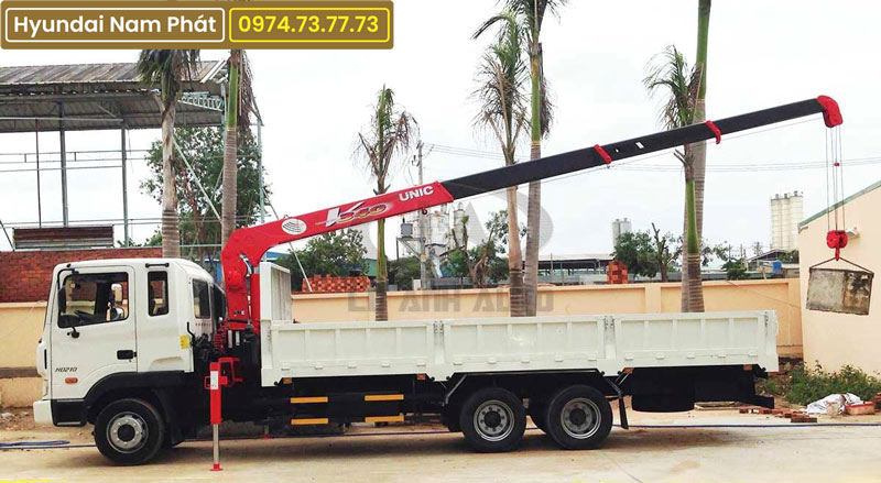 Xe Tải Hyundai HD210 Gắn Cẩu Unic 3 Tấn URV 340 Tải Trọng 12 Tấn
